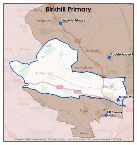 Birkhill Primary School catchment area