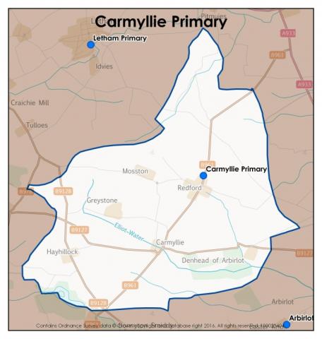 Carmyllie Primary School catchment area