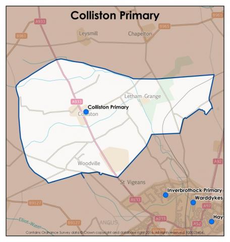 Colliston Primary School catchment area