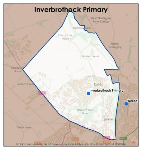 Inverbrothock Primary School catchment area