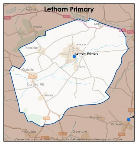 Letham Primary School catchment area