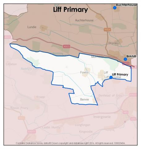 Liff Primary School catchment area