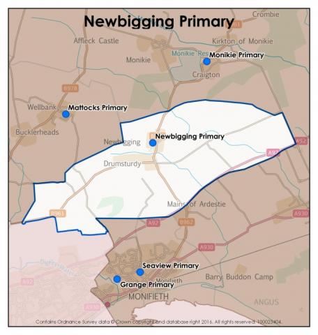 Newbigging Primary School catchment area