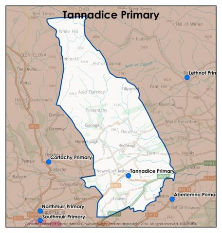 Tannadice Primary School catchment area