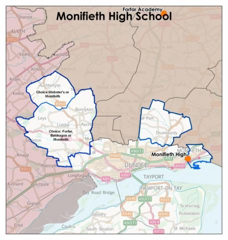 Monifieth High School catchment area