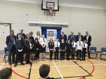 Official opening of Ladyloan Primary School with guests