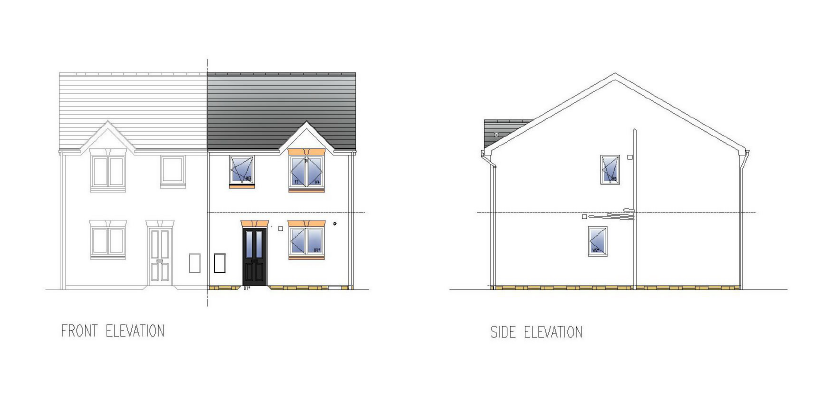 elevation of housing at The Grange