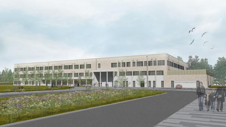 View of proposed external visualisation of the Monifieth Learning Campus