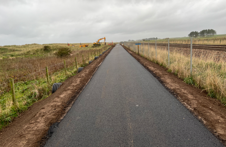 photo of upgraded path at Elliot Links, Arbroath