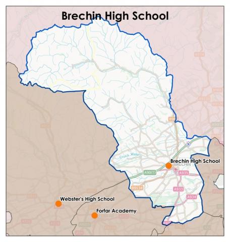 Brechin High School catchment area