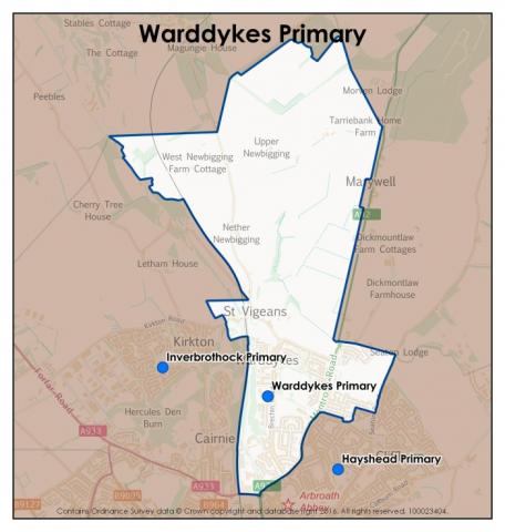 Warddykes Primary School catchment area